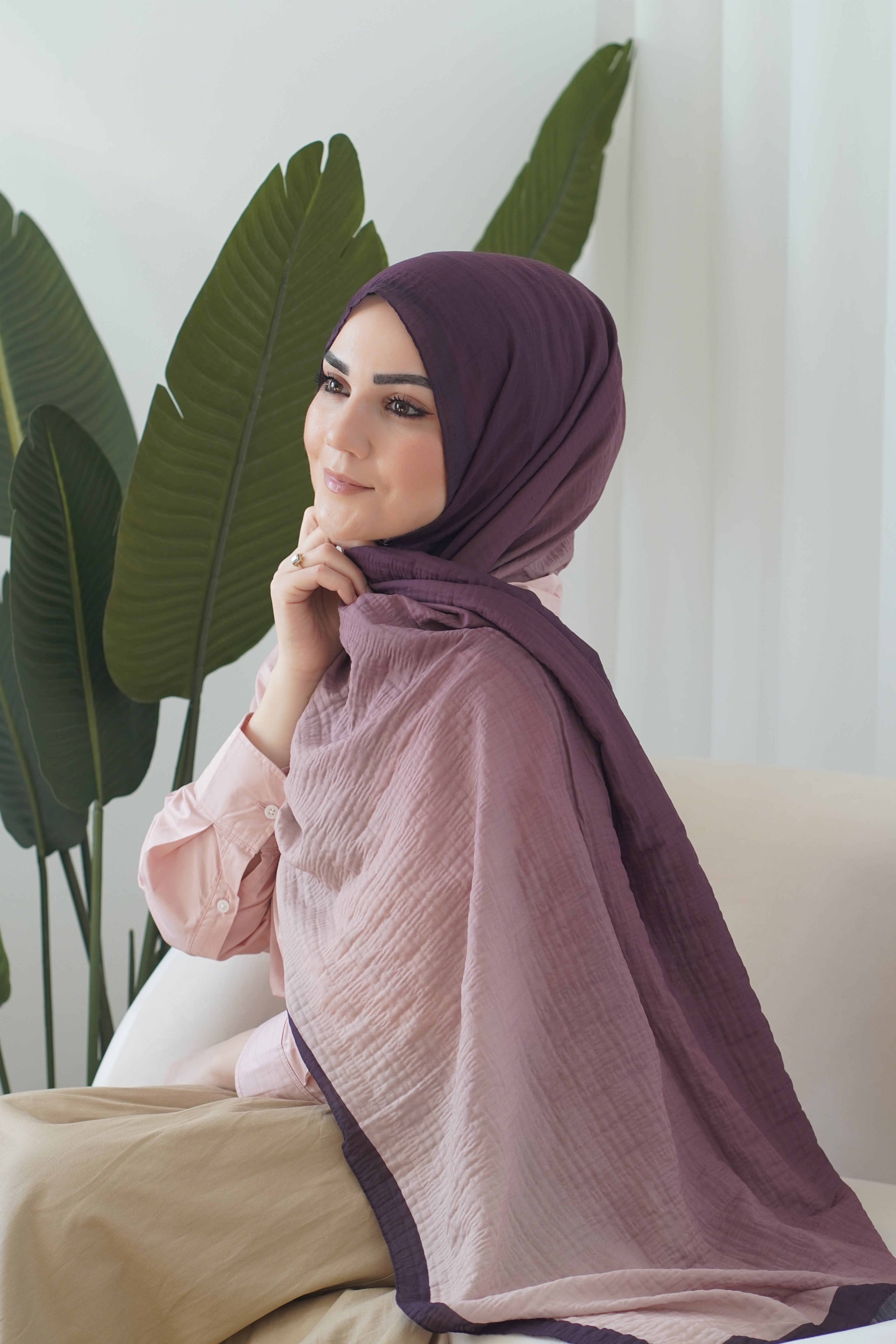 Müslin Purple Rose - Cotton